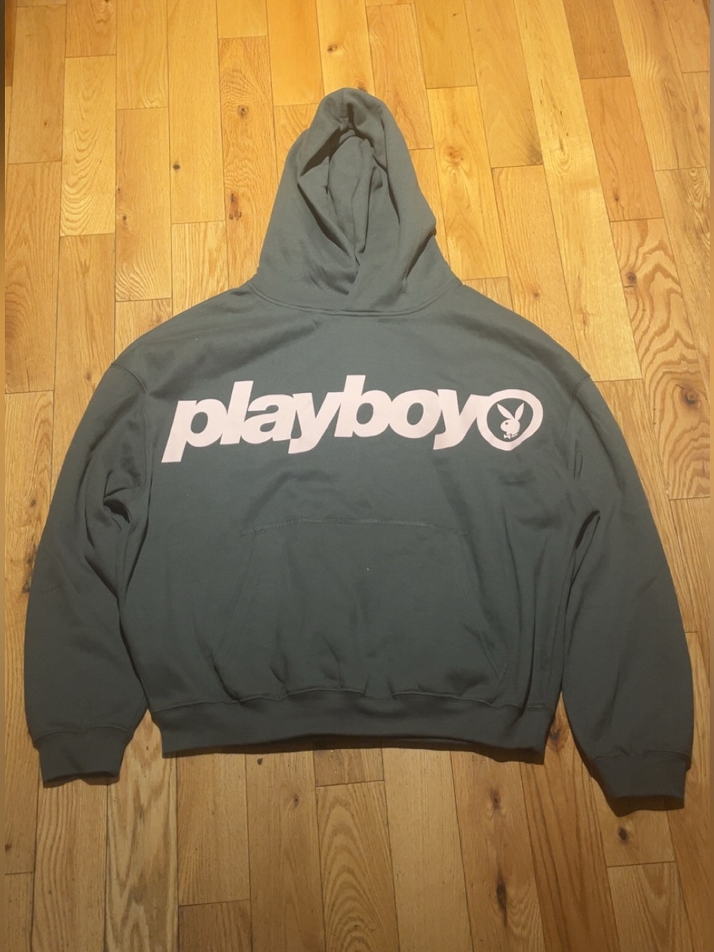 PLAYBOY Men's Gray Sweatpants Joggers with Logo